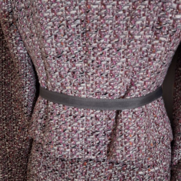 Y2K Preppy Vintage Alfani Pink Tweed Skirt Suit Set Size 4P Jacket & 6P Skirt - Picture 11 of 12